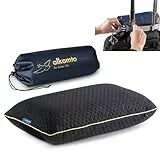 alkamto Reisekissen-Campingkissen-ergonomisches Memory-Schaum-Kissen mit temperaturregulierendem Bezug-Oeko-TEX Made IN Green