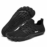 Racqua barfuss Schuhe Damen Wasserschuhe Unisex barfußschuhe Badeschuhe Schwimmschuhe Aquaschuhe Strandschuhe Schwarz40
