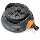 Brandson - Rasensprenger Flächenregner - Garten Sprinkler 3/4 Zoll - 8 verstellbare Sprühformen - 110 m² Beregnungsfläche – Viereckregner - Schnellkupplungsadapter – Rasensprinkler Rasen Beet Blumen
