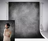 Kate Hintergründe 3x3m Klassische Dunkelgraue Textur Hintergründe Retro Abstrakt Grau Farbverlauf Fotografie Hintergründe Mikrofaser Studio Portrait Requisiten für Fotografen