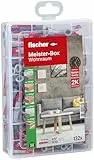 fischer Meister-Box Wohnraum, 132-teiliges Dübelset, 6-10 mm Durchmesser, für Heimwerker und Profis, universeller Einsatz - optimal für unbekannte Untergründe im Innen- und Außenbereich