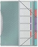 Esselte A4-Projektordner mit 6 Taben, Ordnungsmappe mit Register zur Schreibtischorganisation und Aufbewahrung von Projektunterlagen, Mit Klappen und Gummizug, Colour'Breeze Serie, Mehrfarbig, 626255