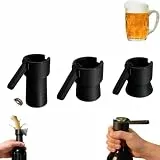 3 x Flaschenblaster, Flaschendeckelöffner, ergonomisches Design, mechanisches ergonomisches Gadget, Limonadendose und Bierflaschenöffner, perfekt für Partys, Versammlungen, Geschenke (schwarz)