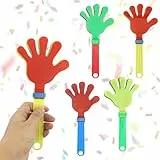 JRSHIRLEYLTD 24cm Tokaneit Krachmacher Händeklatschen Spielzeug,4 Stück Kunststoff Handklöppel, Requisiten für Festliche Atmosphäre, Verschiedene Händeklatschen für Partykonzerte