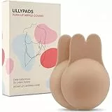 Lillypads® Klebe BH Nippelpads selbstklebend – trägerloser Push Up BH ohne Träger – für rückenfreie Outfits, Abendkleider & Brautkleider – Farbe Nude - Größe S