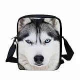 SCRAWLGOD Kuriertaschen für Kinder, Kinder, Jungen, Geschenke für den Schulanfang, Umhängetasche, Outdoor-Sport, Reisehandtaschen, Husky-Hund, Einheitsgröße