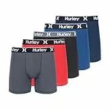 Hurley Herren 5er-Pack Stretch-Boxershorts Slip, Wildfire Combo, Medium