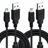 Mcbazel PS3 Ladekabel,2 Pack PS3 Controller Ladekabel Mini USB Kabel für Sony PS3/PS3 Slim/Dualshock 3 Controller - 3 Meter