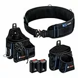 Bosch Professional ProClick Werkzeuggürtel-Set: 1x Gürtel 93 (Größe S/M), 1x Tasche GWT 4, 1x Tasche GWT 2, 2x ProClick Holder
