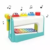 Hola Musikalisches Xylophon für Babys, mit realistischen Klängen von Musikinstrumenten, interaktives Spielzeug mit Hammer und Bällen, Spiel, das das Lernen und die Koordination fördert, als Geschenk