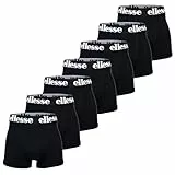 Ellesse Herren Boxer Shorts, 7er Pack - Yema Boxershorts, Logobund, Ohne Eingriff, Cotton Stretch, Schwarz L