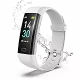 LEBEXY Fitness Armband Schrittzähler, Fitness Tracker mit Kalorienzähler, IP68 Wasserdichter Smartwatch Fitness Uhr Sportuhr Aktivitätstracker, Grau