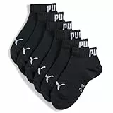 PUMA Unisex Kinder Kids Plain Quarter Sock, Black - New, 31-34 EU