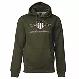 GANT Herren Reg Archive Shield Hoodie Kapuzenpullover, Juniper Green, XXL EU