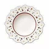 Villeroy & Boch Toy's Delight Suppenteller, 26 cm, Premium Porzellan, Weiß/Rot