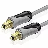 TNP Optisches Kabel 2m, Toslink Kabel, Digitales Audiokabel, Lichtleiterkabel, S/PDIF Kabel für Hi-Fi, Soundbar, TV, PS4, Xbox, Stereoanlage, Heimkino, Optisches Audiokabel, Optical Audio Cable