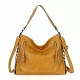 TAN.TOMI Handtasche Damen, Große Schultertasche Leicht Damen Schultertasche aus PU-Leder für College, Schule, Arbeit, Alltag, Reisen