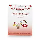 Pracht Creatives Hobby 6044-50031 Diamond Painting Schlüsselanhänger, Motiv Süße Sachen, Bastelset zum Gestalten von 5 Anhängern mit Glitzersteinchen, für Kinder ab 5 Jahren