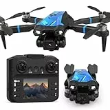 Morlyrctooy M18LCD Mini Drohne mit 1080P Kamera 3D-Rollen Faltbares Design Wiederaufladbare LCD-Fernbedienung 3-Geschwindigkeits-Einstellungen RC Quadrocopter für Anfänger