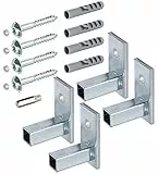 Alberts 554361 Befestigungsset für Fenstergitter in der Fensterlaibung | Montage Zubehör für Fenster-Gitter | galvanisch blau verzinkt | 4er Set