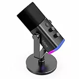 FIFINE XLR Gaming Mikrofon für Streaming Podcast Studio, USB Dynamisch Microphone PC mit Stummschalttaste, für PS4/5 Mac Mixer Soundkarten