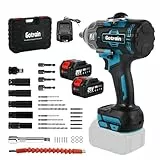 Gotrain 1200Nm Akku Schlagschrauber 3 in 1 1/2' Bürstenloser Schlagschrauber Schrauber Bohrschrauber mit 2x4000mAh Akku für Automobile und Schwerer Maschinenreparatur