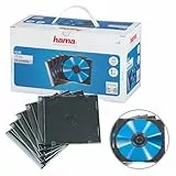 Hama CD Leerhüllen Schutzhülle (50er Pack, schmal, Höhe: 5mm) CD-Hüllen transparent-schwarz