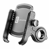 cellularline | Rider Steel - Universal | Smartphone-Lenkerhalterung aus Aluminium für Motorrad und Fahrrad - Universal für alle Handys - Schwarz