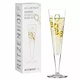 RITZENHOFF 1079016 Champagnerglas 200 ml - Serie Brillantnacht 2026, mit Luftballon-Motiv und Jahreszahl - Made in Germany