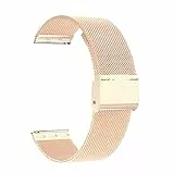 Jonurphy Uhrenarmbänder, 16 mm 18 mm 20 mm 22 mm Ersatz-Edelstahl-Metallgitterband, Schnellverschluss-Uhrenarmband-Metallschraube, intelligente Uhrenarmbänder für Männer Frauen. (22mm, rose gold)