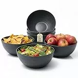 Hausfelder Salatschüssel Set 6-teilig, 3,3 L, Spaceblack, BPA-frei