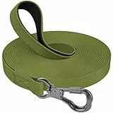 X XBEN Wasserfest Schleppleine für Hunde,3M 5M 10M 15M 20M 30M Gummierte Schleppleine mit Abschließbarer Karabine,Hundeleine Laufleine für Kleine Mittlere Große Hunde,Robuste Trainingsleine