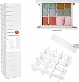 WJWSKI Verstellbare Schubladenteiler, 4er Set, Transparente Schubladenteiler aus Kunststoff, 28,9-50,5 cm, Länge 8 cm Höhe, Schubladen Organizer Küche Organizer Schublade für Schlafzimmer (Schwarz)