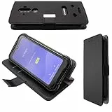 caseroxx Bookstyle Handytasche für Doogee S58 Pro in schwarz – Klapphülle mit Kreditkartenfächern, Magnetverschluss, Standfunktion & Rundumschutz