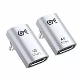 Cable Matters 2er-Pack 40Gbps rechtwinkliger USB C Adapter mit 240W PD (90 Grad USB C Adapter) in Schwarz - Thunderbolt 4, Thunderbolt 3, USB 4 Anschluss Kompatibel mit iPhone 15, iPad Pro, Steam Deck