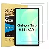 SPARIN 3 Stück Panzer Schutz Glas für Samsung Galaxy Tab A11+/A9+ 11 Zoll 2025/2023, 9H Härte Schutzfolie für Galaxy Tab A11 Plus/A9 Plus, Kratzfest,Anti-Bläschen,HD-Klar