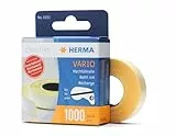 HERMA 1051 Kleberoller Nachfüllkassette doppelseitig permanent, 12 x 13 mm, selbstklebende Klebetapes Nachfüllrolle für Klebebandroller, Refill für Fotos, Basteln, Schule & Büro