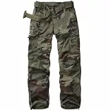 yeyity Cargohose Damen Hosen Multi Taschen Wanderhose Outdoorhose Baumwolle Arbeitshose Jogginghose Relaxed-Fit Trekkinghose Militär Hose Streetwear(Camouflage,2087,38)