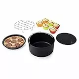 Princess Airfryer Zubehör Set 10-teilig für Heißluftfritteuse 4,5 L & 5,2 L, Backset mit Pizzablech, Kuchenform, Grillrost, Muffinformen & Topfablage, 182012