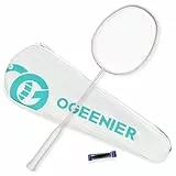 OGEENIER Badmintonschläger Graphit Leicht, Badminton Schläger Profi Carbon, Federballschläger Griffbänder rutschfest und Badmintonschläger mit Tasche