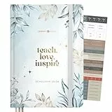 Lebenskompass® Lehrerkalender 2025 2026 DIN A4 ”Frosty” Hardcover Lehrerplaner für die Unterrichtsvorbereitung - idealer Planer für Lehrerinnen und Lehrer