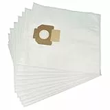 vhbw 10x Staubbeutel kompatibel mit Nilfisk/Alto Attix 30, 30-01, 30-11 PC, 30-21 PC, 350-01, 360-11, 360-21 Staubsauger - 45cm x 32cm Weiß