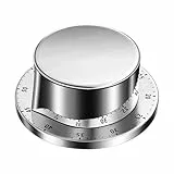 Eieruhr Mechanisch Küchentimer Magnetisch Kurzzeitwecker mit 72 dB Glocken Alarm,Küchenwecker Mechanisch Magnetisch für Kühlschrank Mikrowelle,Edelstahl Küchen Timer zum Küchenuhr Schönheit Lernen