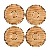GLOGLOW Armband Display -Tablett, 4pcs Multifunktionales Runde Holzarmband Display Tablett Praktische Innovative Dekorative Perlen -Bangelausstellungsmatte für Schränke Schmuck