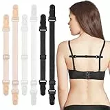 BH Träger Clip 6 Stück, BH-Trägerhalter Gegen Verrutschen, Elastische BH-Trägerclips, Verstellbare BH-Clips für Racerback, Versteckte Träger für Damen, BH-Zubehör