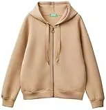 United Colors of Benetton Damen Jacke C/CAPP M/L 3PKLD500N Kapuzenpullover, beige, M