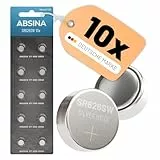 ABSINA 10er Pack SR626SW Uhrenbatterie 1,55V Silberoxid - 377 SR66 626 AG4