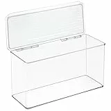 iDesign Cabinet/Kitchen Binz Aufbewahrungsbox, stapelbarer Küchen Organizer aus Kunststoff, Vorratsdose mit Deckel, durchsichtig