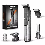 2-in-1 Elektrischer Körperrasierer Herren, MAXGROOM IPX6 Wasserdicht Trocken und Nass Intimrasierer Mann, Elektrisch Rasierer Trimmer für Körper und Intimbereich, Body Groomer Men mit Trimmaufsatz