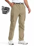 BondiTrekk Herren Zip Off Wanderhose, Arbeit Hosen Funktionshosen Outdoor Hosen für Herren mit 6 Taschen Elastische wasserdichte atmungsaktive Outdoorhose 2XL